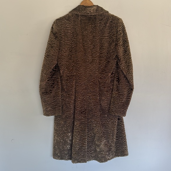 Les Copains Brown Faux Fur Jacket, Sz IT44/US8 - Picture 8 of 12